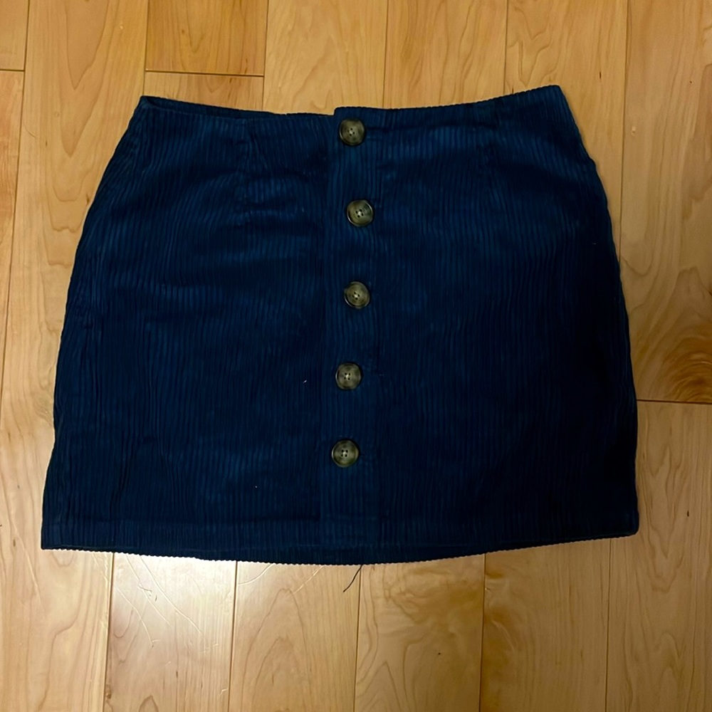 Navy blue corduroy Pacsun skirt
